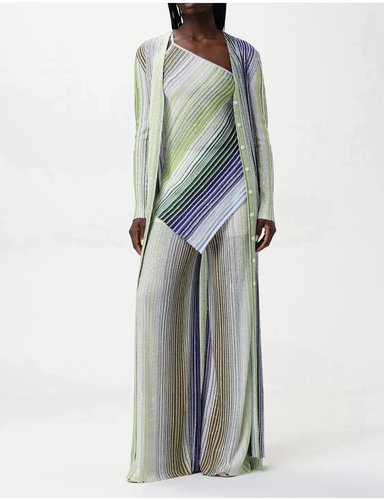 Cardigan Missoni style green