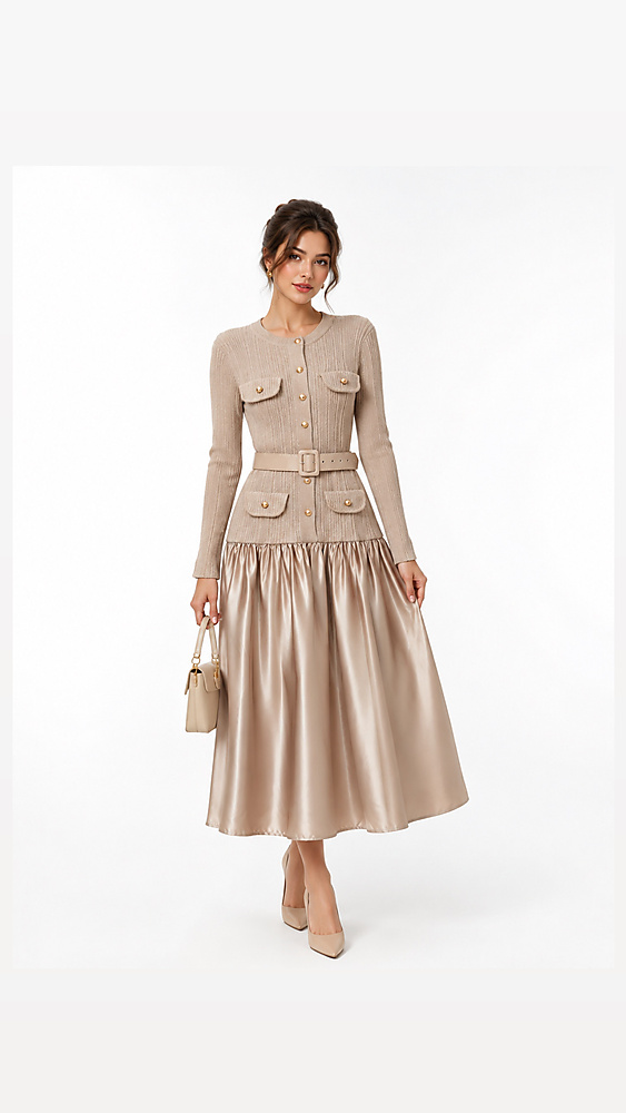 Dress with belt