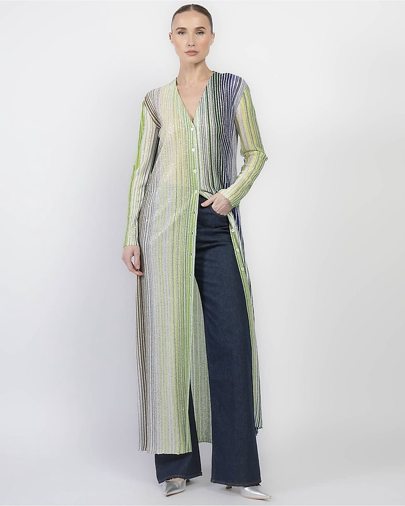 Cardigan Missoni style green