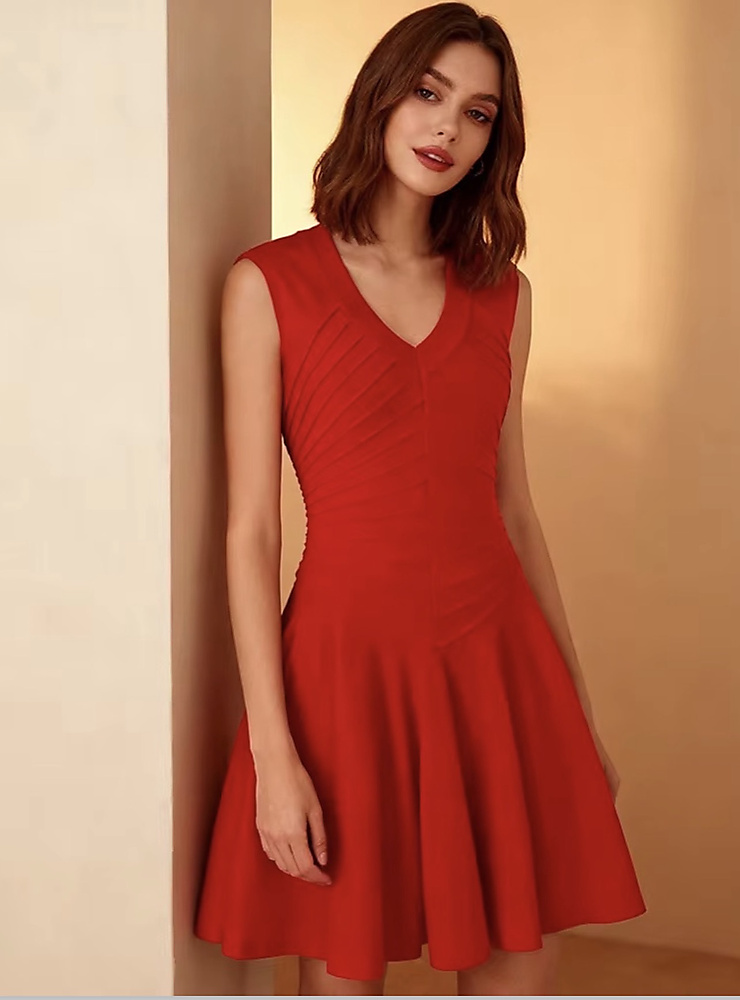 Red summer dress