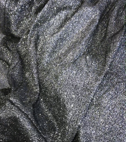 بنطلون فضي لامع خصر عالي