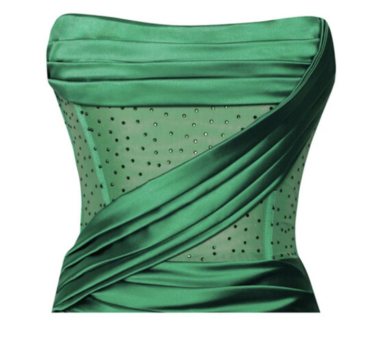 فستان سهره ستان اخضر