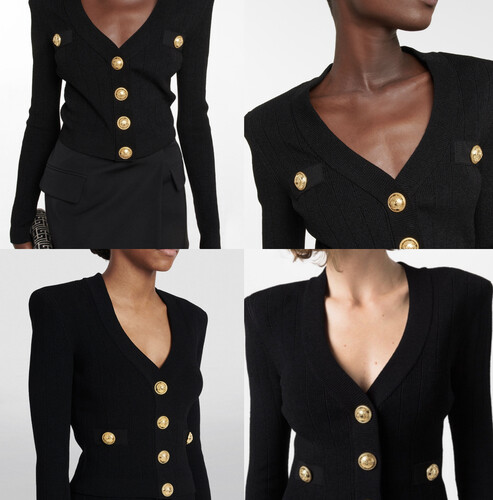 كارديجان اسود مع ازره