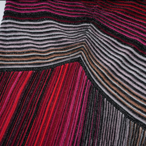 Missoni style dress red