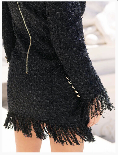 فستان اسود شتوي