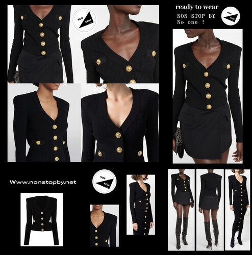 كارديجان اسود مع ازره