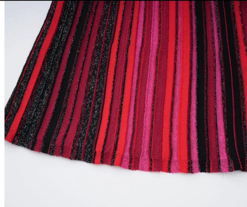 Missoni style dress red