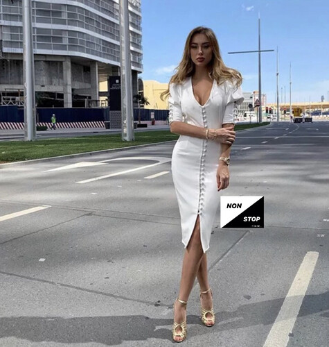 فستان صيفي ابيض