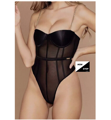 بودي سوت اسود شفاف