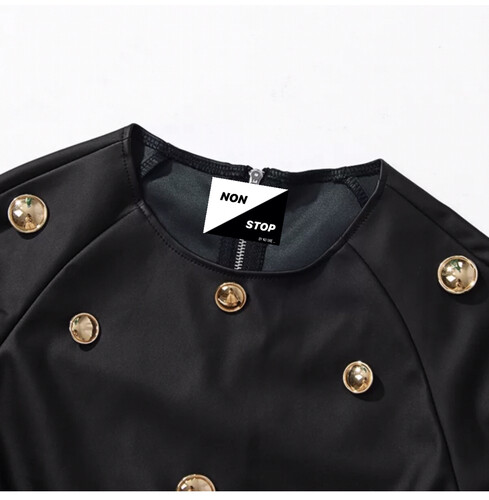 بدله جلد قطعتين تنوره و توب اسود