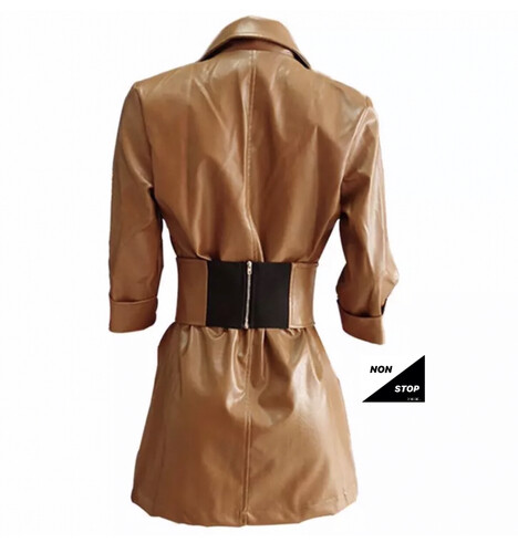 بليزر بني جلد