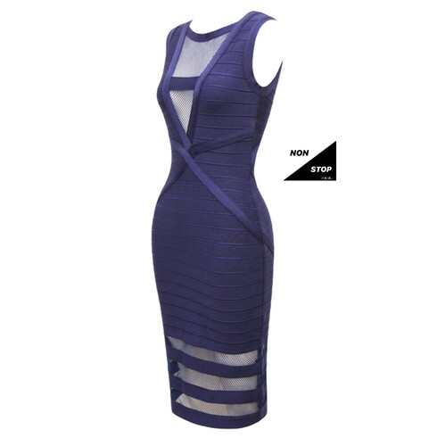 فستان ازرق باندج