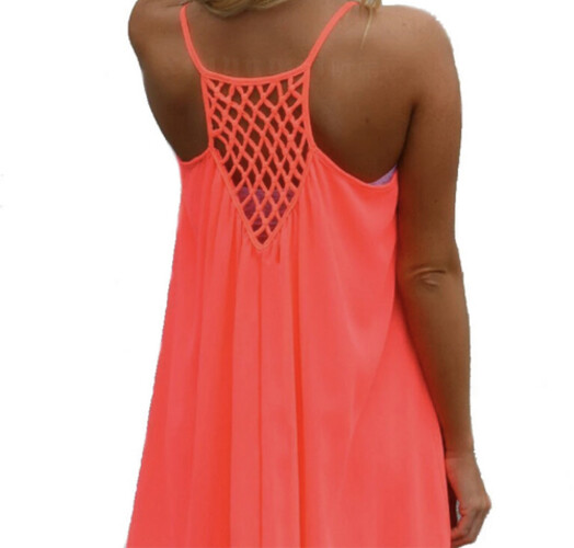 غطاء بحر لون فسفوري برتقالي مع شنطة ضد الماء