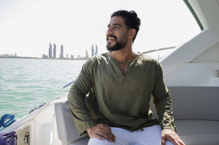 قميص قطن خفيف صيفي لون زيتي