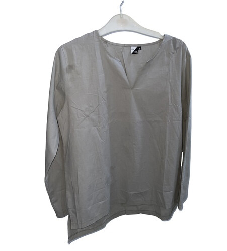 قميص قطن خفيف صيفي لون رمادي