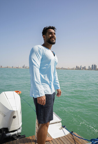 قميص قطن خفيف صيفي لون ازرق فاتح