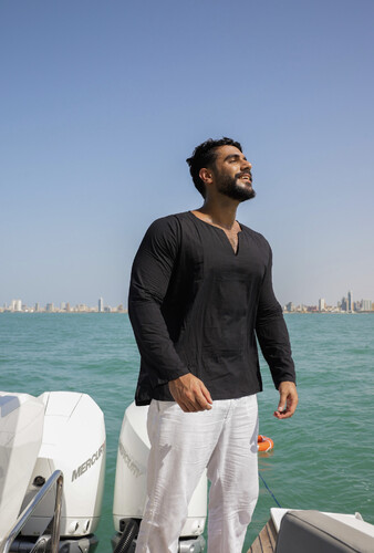 قميص قطن خفيف صيفي لون اسود