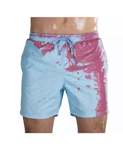 شورت بحر تتغير الوانه ازرق وردي