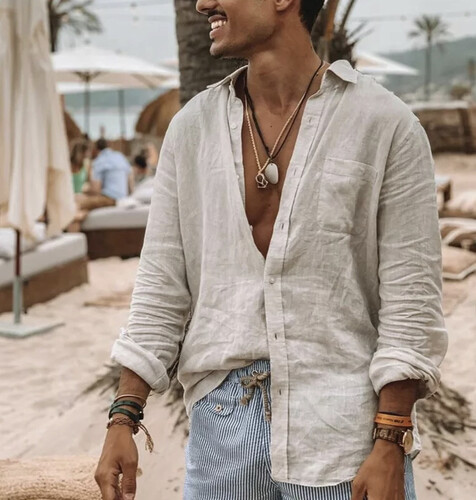 قميص لينن اوف وايت