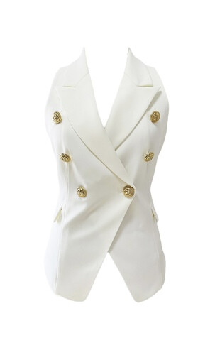 توب بليزر ابيض