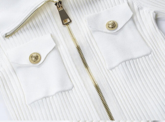 Knitting white blouse