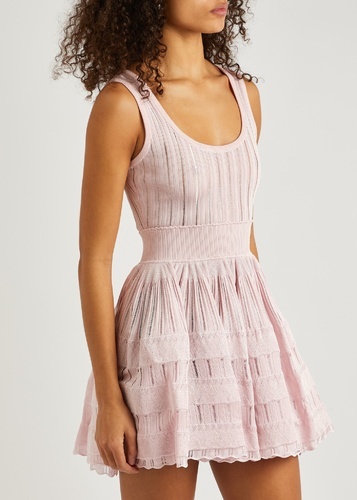 Summer dress Alaia style baby pink