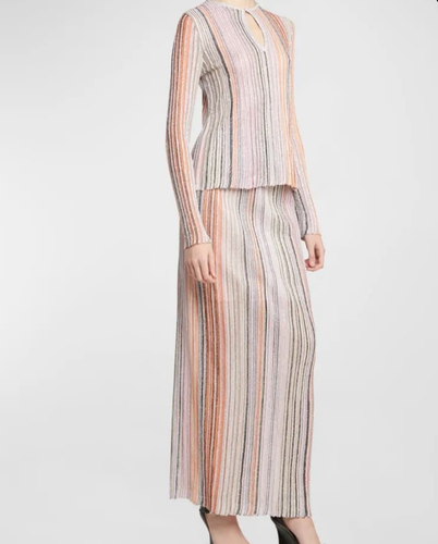 Set Missoni style skirt with top