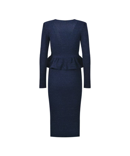 Dark blue dress with glitter