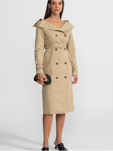 Off shoulder trench coat