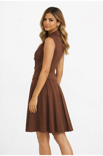 Set skirt with top brown