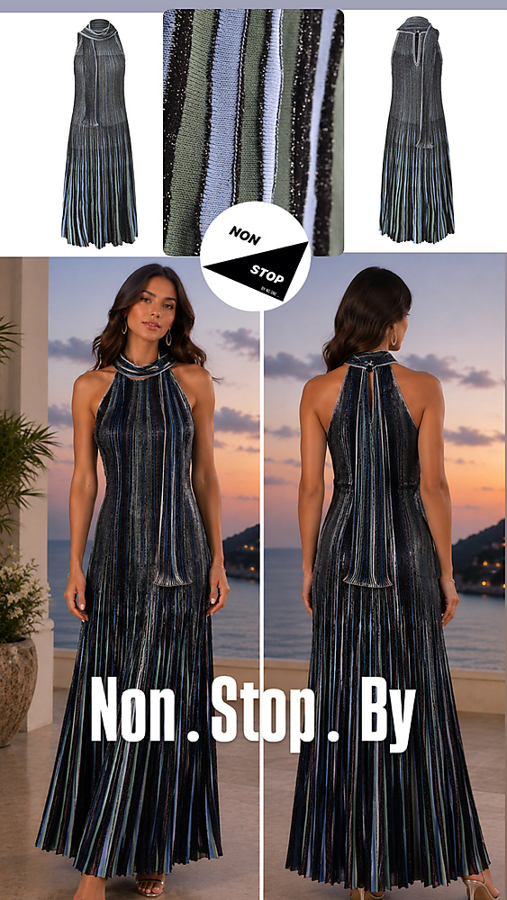 Dress with scarf