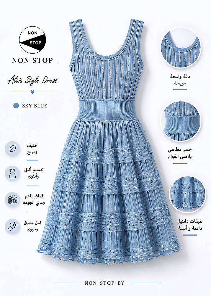 Light blue dress Alaia style