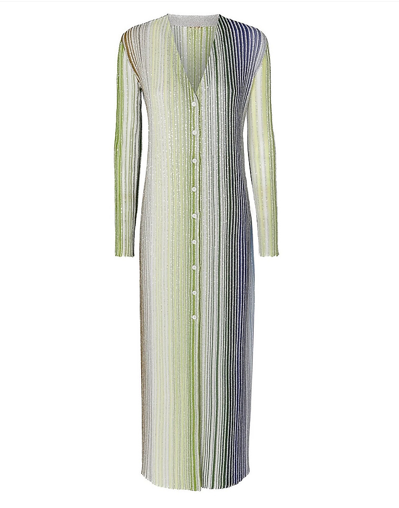 Cardigan Missoni style green