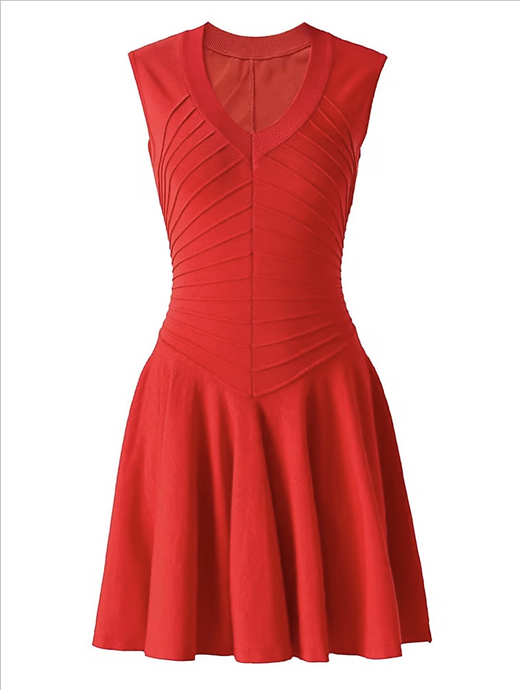 Red summer dress