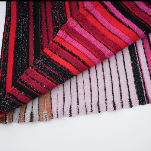 Missoni style dress red