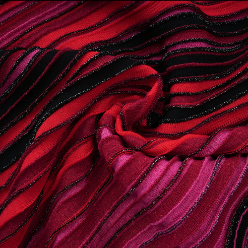 Missoni style dress red