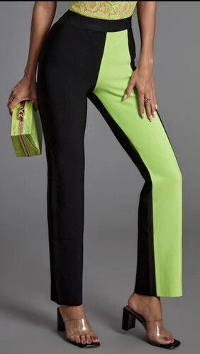 بدلة قطعتين بنطلون باندج مع بودي سوت فسفوري