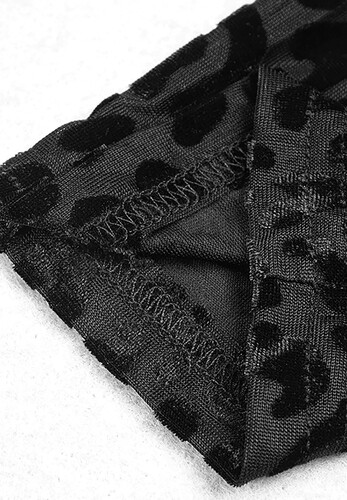 ليوبارد جمبسوت مخمل سترج مع حزام