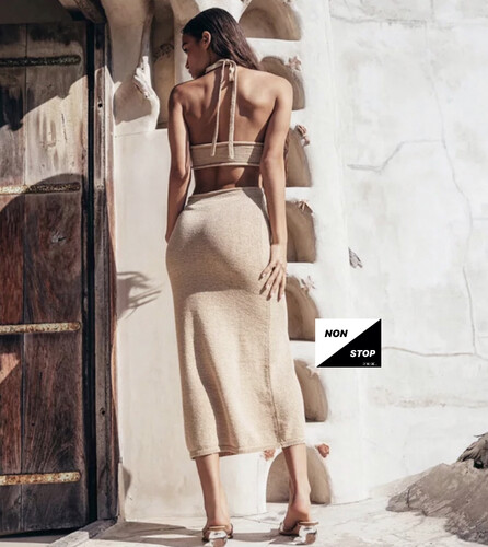 فستان بحر لون بيج