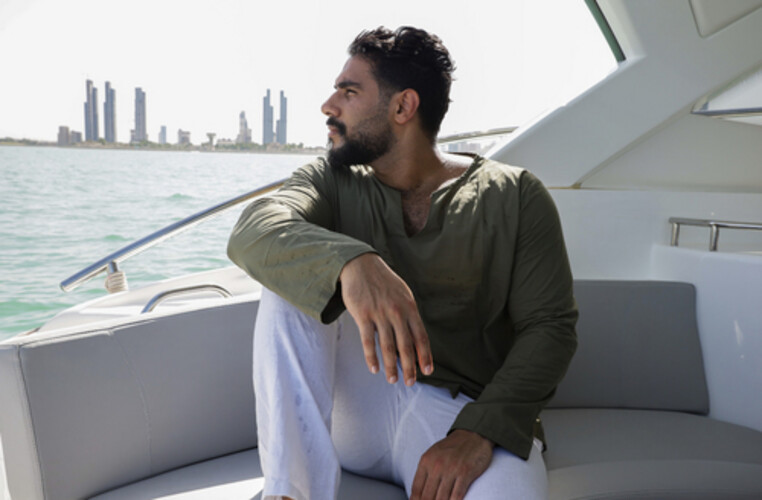 قميص قطن خفيف صيفي لون زيتي