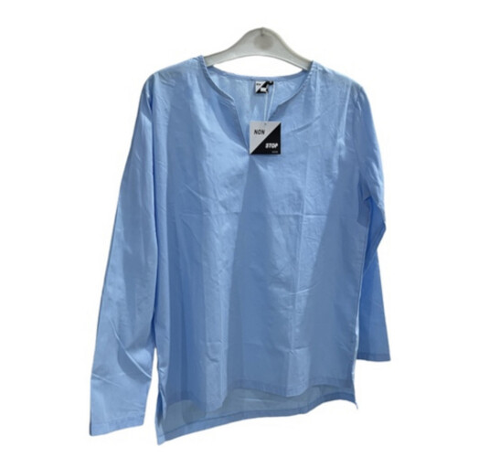 قميص قطن خفيف صيفي لون ازرق فاتح