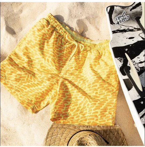 شورت تتغير الوانه برتقالي اصفر