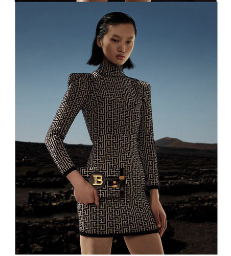 فستان سترج باندج مونوغرام