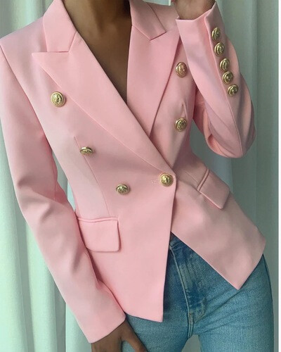 جاكيت بليزر وردي فاتح