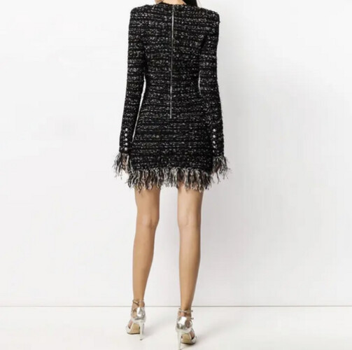 فستان شتوي باكمام طويله