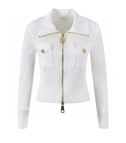 Knitting white blouse