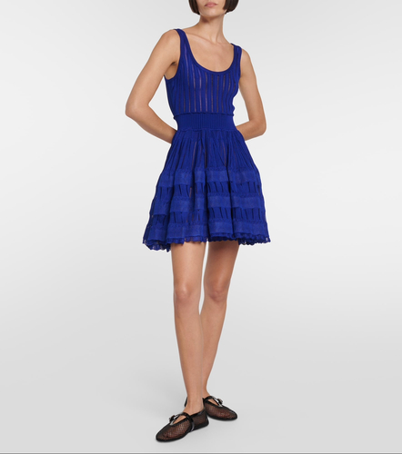 Alaia style blue dress