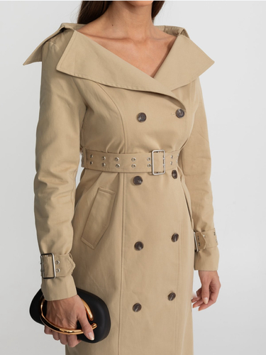 Off shoulder trench coat