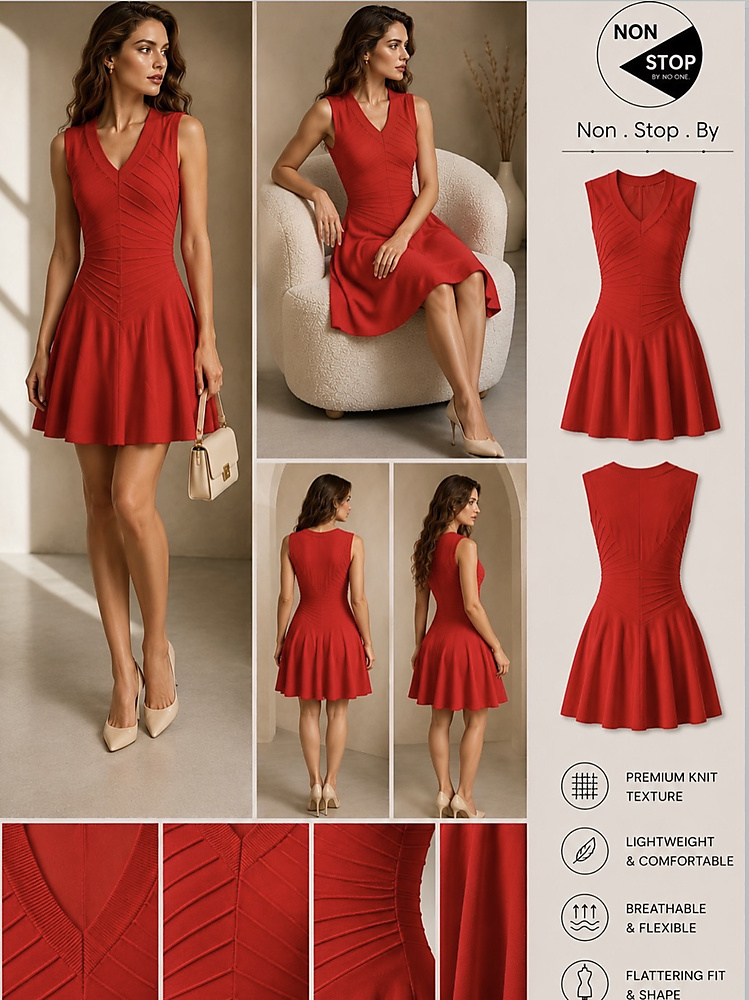 Red summer dress