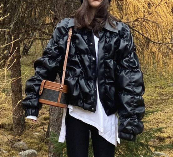 جاكيت اسود بف